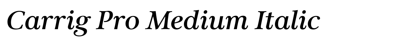Carrig Pro Medium Italic